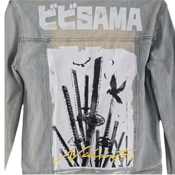 Bibisama "Hagane" Anime Inspired Streetwear Unisex Demin Jacket Size 1 - Picture 11 of 16